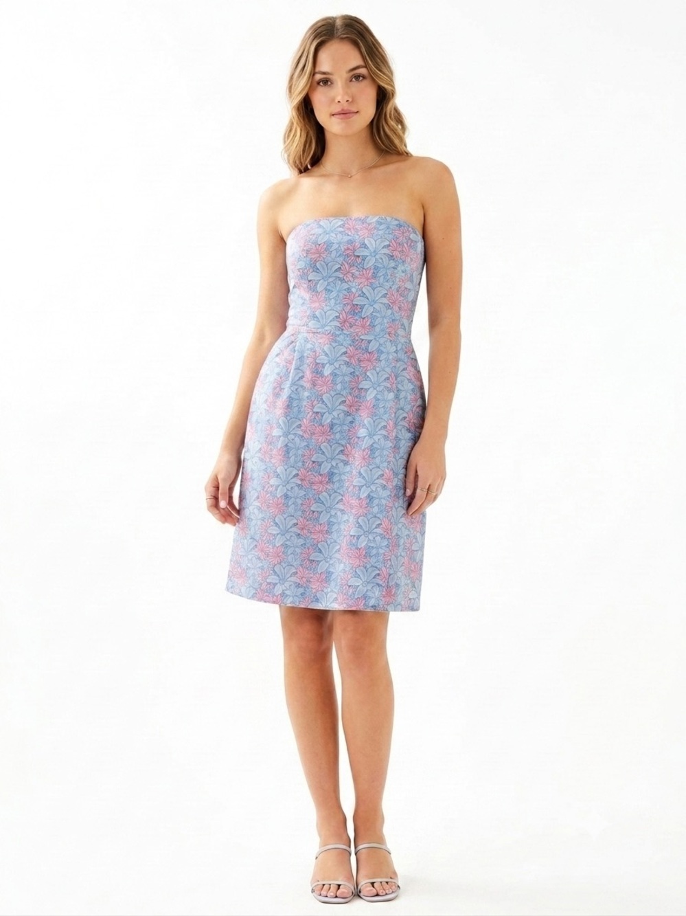 Vineyard Vines Faux Wrap Strapless Cotton Dress Size 8